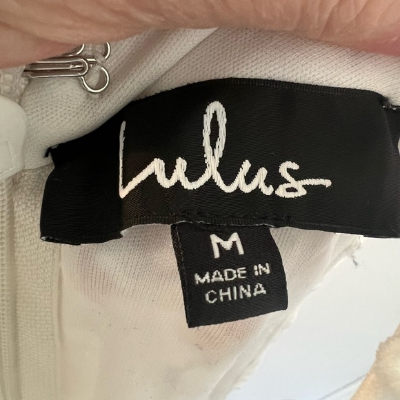 Lulus Love Poem Ivory Lace Mini Dress Size M - Picture 9 of 10